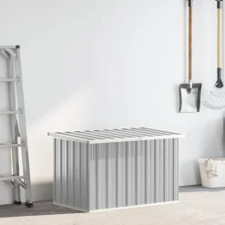 vidaXL Tuinbox 109x67x65 cm grijs