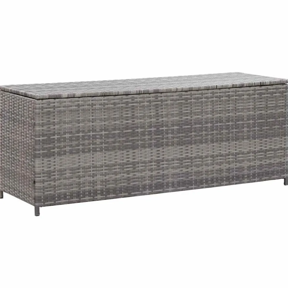 vidaXL Tuinbox 150x50x60 cm poly rattan grijs