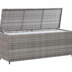 vidaXL Tuinbox 150x50x60 cm poly rattan grijs