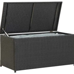 vidaXL Tuinbox 100x50x50 cm poly rattan zwart