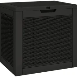 vidaXL Tuinbox 55,5x43x53 cm polypropeen zwart