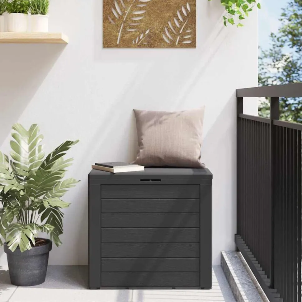 vidaXL Tuinbox 58,5x46x55 cm polypropeen antracietkleurig
