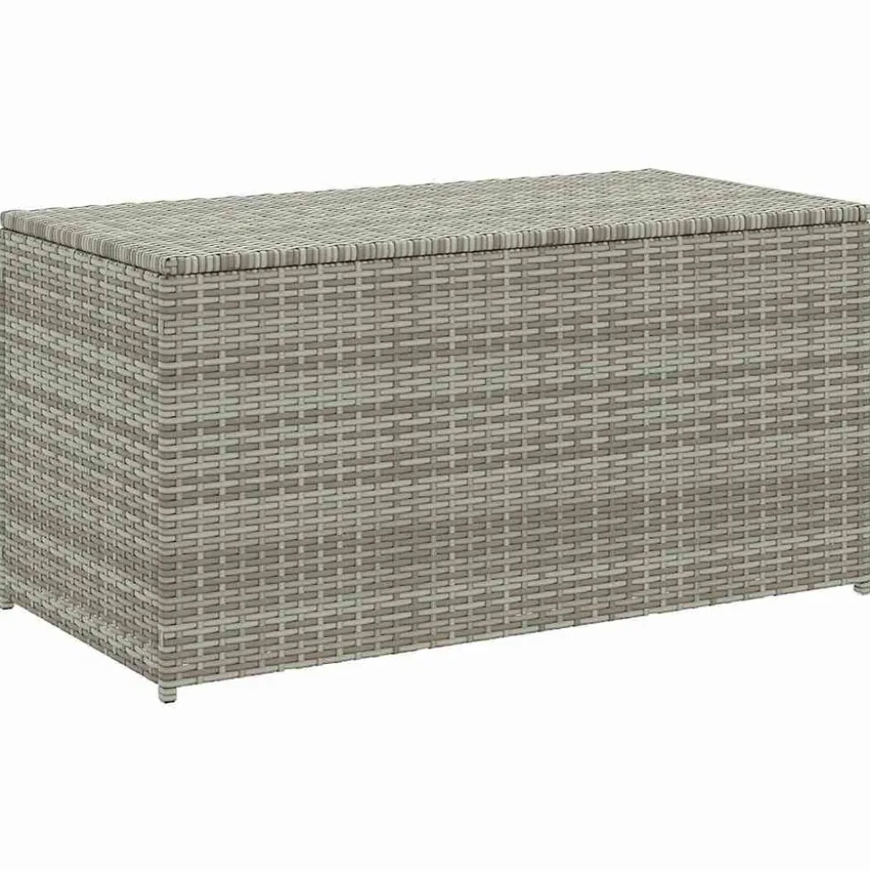 vidaXL Tuinbox 100x50x50 cm poly rattan grijs