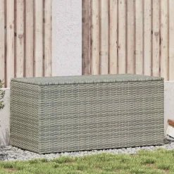 vidaXL Tuinbox 100x50x50 cm poly rattan grijs