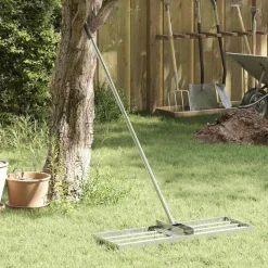 vidaXL Tuinhark Zilver 75 x 25 x 200 cm Roestvrij staal