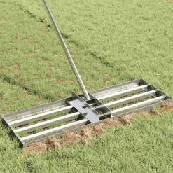 vidaXL Tuinhark Zilver 75 x 25 x 200 cm Roestvrij staal