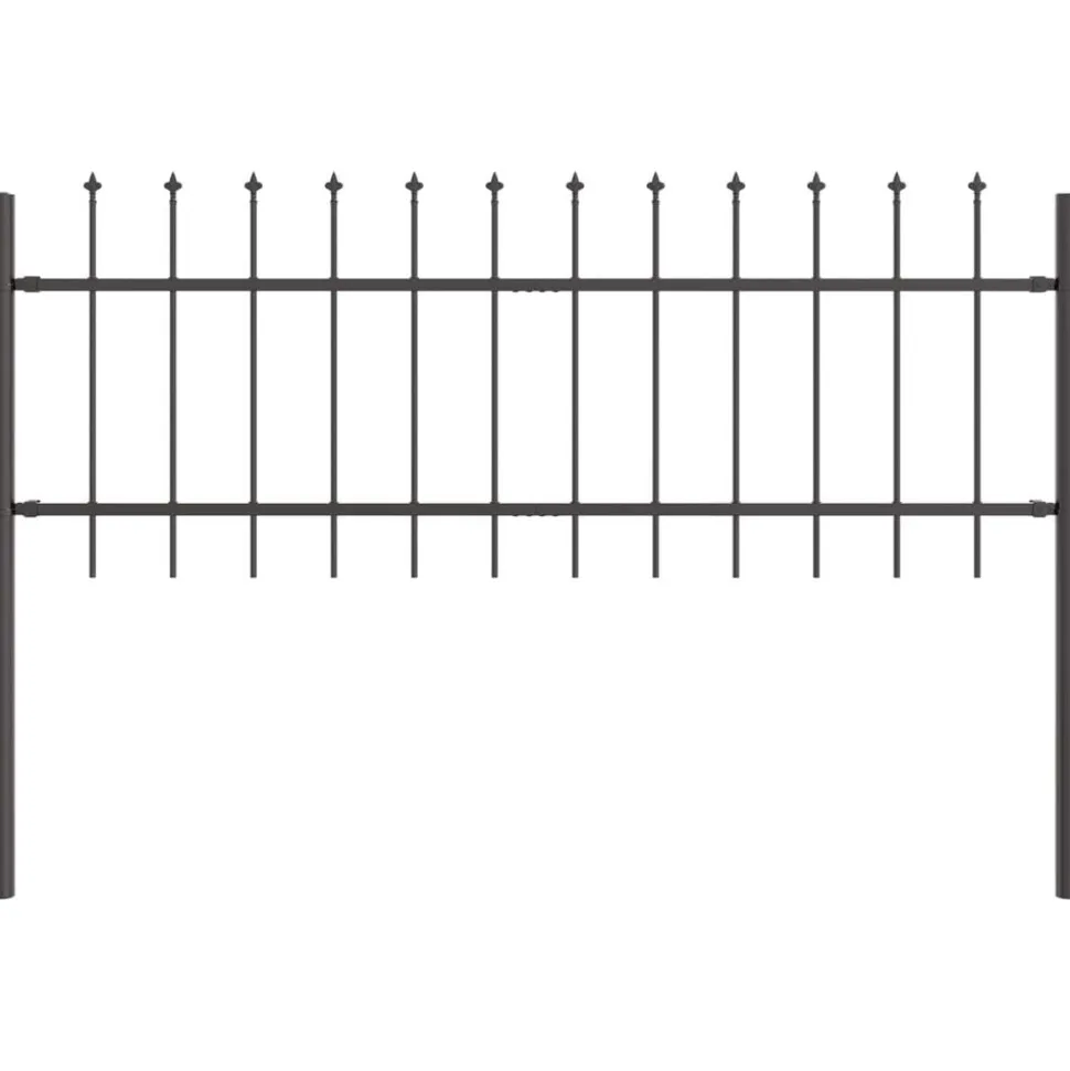 vidaXL Tuinhek 2 pcs Grijs 3,4 x 0,6 m Poedercoating staal