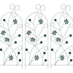 vidaXL Tuinhek 3 pcs Groen 112 x 39,5 cm Staal