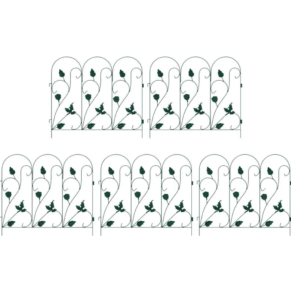 vidaXL Tuinhek 5 pcs Groen Staal