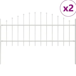 vidaXL Tuinhek 2 pcs Wit 170 x 140 cm Gepoedercoat staal