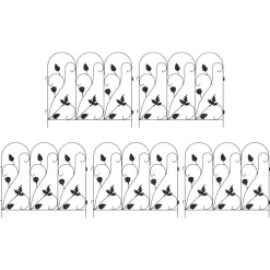 vidaXL Tuinhek 5 pcs Zwart Staal