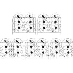 vidaXL Tuinhek 5 pcs Zwart Staal