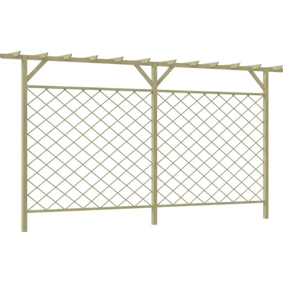 vidaXL Tuinhek met latwerk en pergola hout
