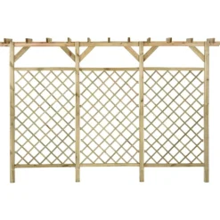 vidaXL Tuinhek met latwerk en pergola 300x50x200 cm geïmpregneerd hout