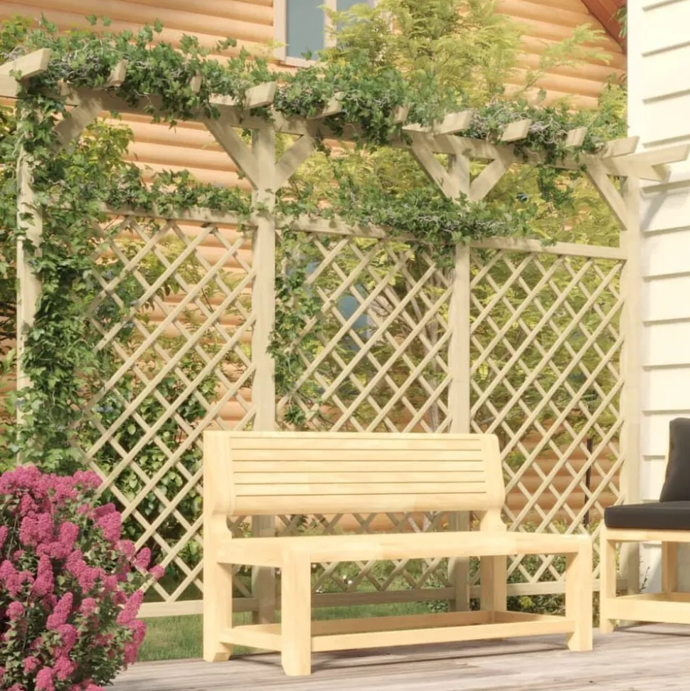 vidaXL Tuinhek met latwerk en pergola 300x50x200 cm geïmpregneerd hout