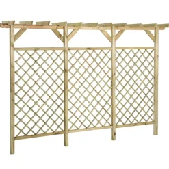 vidaXL Tuinhek met latwerk en pergola 300x50x200 cm geïmpregneerd hout