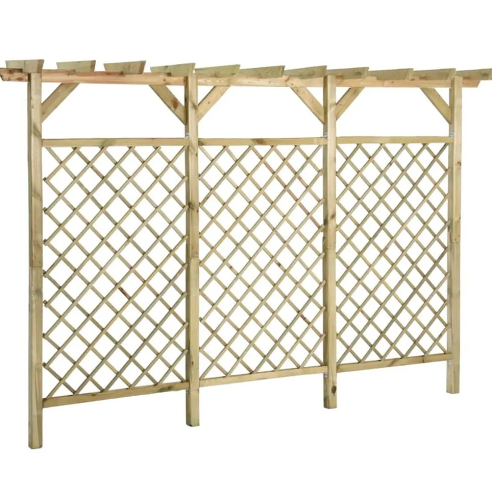 vidaXL Tuinhek met latwerk en pergola 300x50x200 cm geïmpregneerd hout