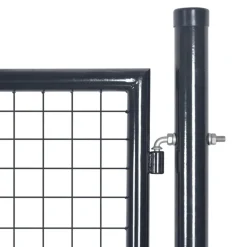 vidaXL Tuinhek van gaas gegalvaniseerd staal 100x100 cm grijs