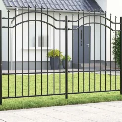 vidaXL Tuinhek Woerden Grijs 240 x 190 cm Poedergecoat staal