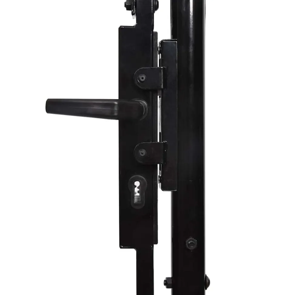 vidaXL Tuinhekgate met gebogen top 400 x 175 cm Staal