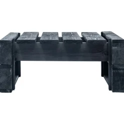 vidaXL Tuinhocker pallet hout zwart
