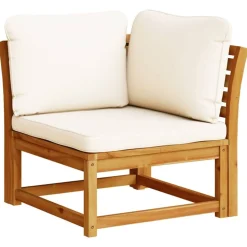 vidaXL Tuinhoekbank met kussens 73x73x65 cm massief acaciahout