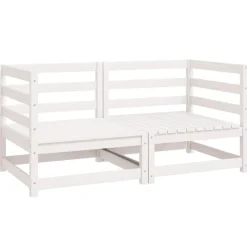vidaXL Tuinhoekbanken 2 st massief grenenhout wit
