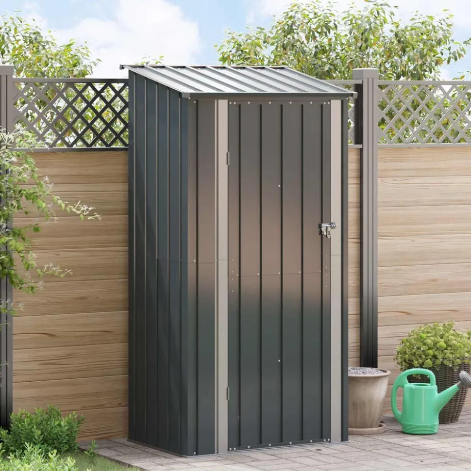 vidaXL Tuinhuisjes Antraciet 103 x 74 x 200 cm Metaal