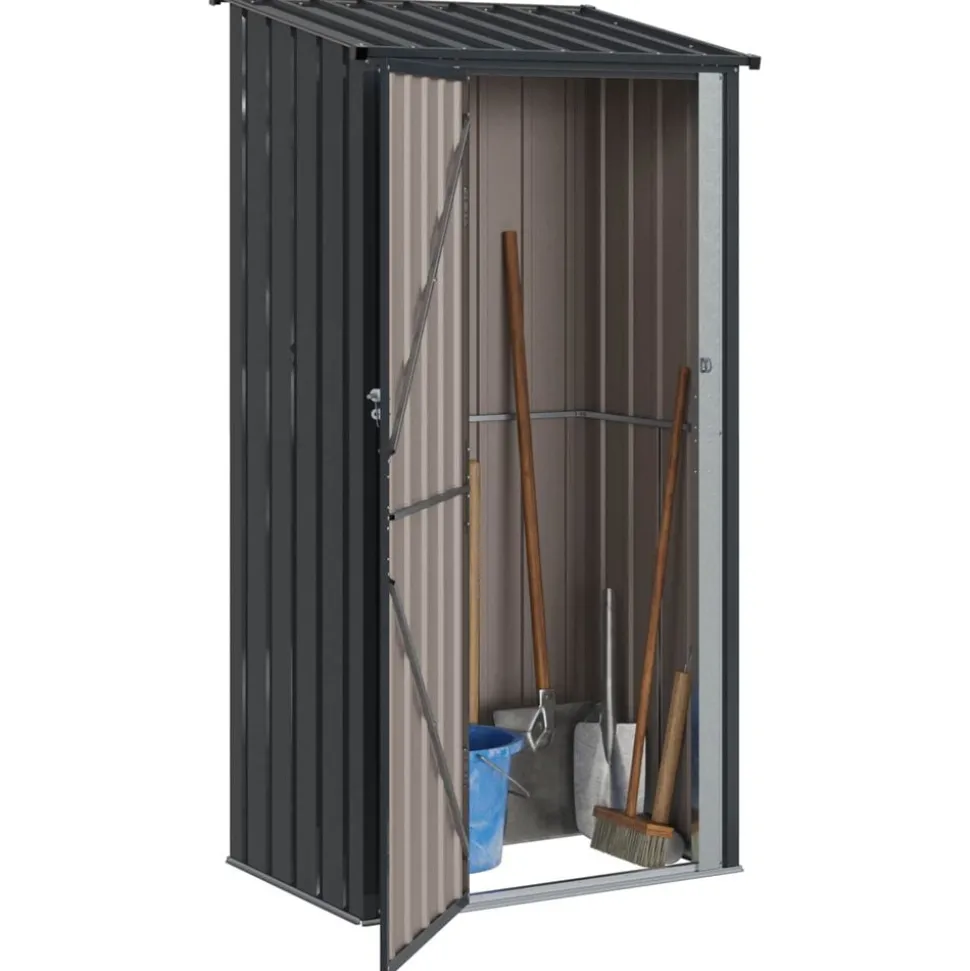 vidaXL Tuinhuisjes Antraciet 103 x 74 x 200 cm Metaal