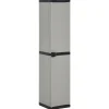 vidaXL Tuinkast met 3 schappen 34x40x168 cm grijs en zwart