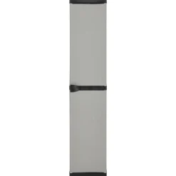 vidaXL Tuinkast met 3 schappen 34x40x168 cm grijs en zwart
