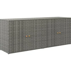 vidaXL Tuinkast 198x55,5x80 cm poly rattan grijs