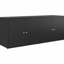 vidaXL Tuinkast Zwart 198x55,5x80 cm Poly Rattan
