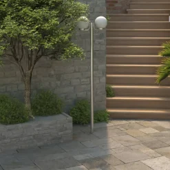 vidaXL Tuinlantaarn met 2 peertjes 220 cm