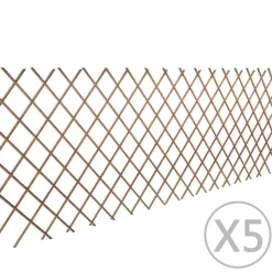 vidaXL Tuinlatwerk 5 st 180x90 cm wilg