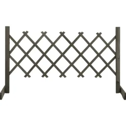 vidaXL Tuinlatwerk 120x60 cm massief vurenhout grijs