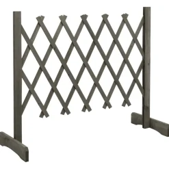 vidaXL Tuinlatwerk 120x60 cm massief vurenhout grijs