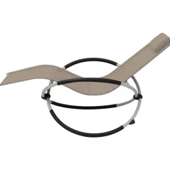 vidaXL Tuinligbed geometrisch staal taupe