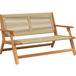 vidaXL Tuinmeubelen Beige 122 x 78 x 73 cm Massief Acaciahout