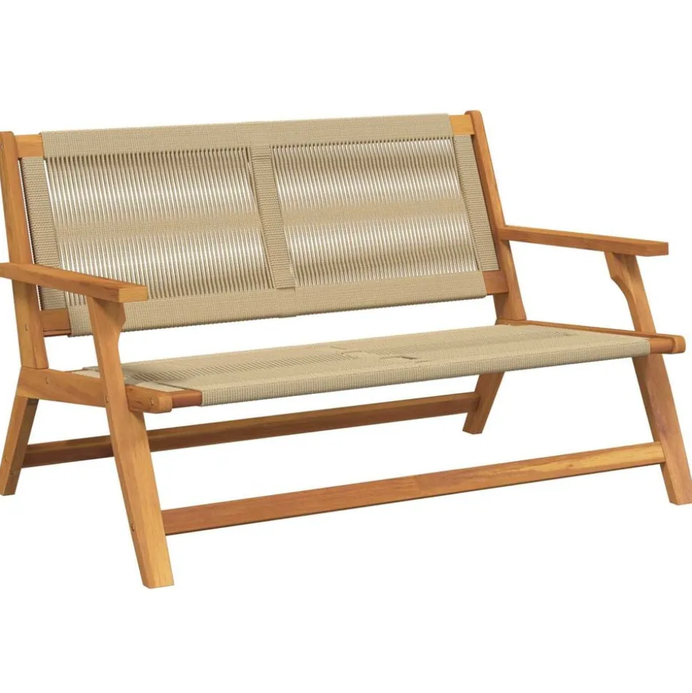 vidaXL Tuinmeubelen Beige 122 x 78 x 73 cm Massief Acaciahout