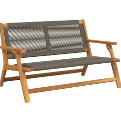 vidaXL Tuinmeubelen Grijs 122 x 78 x 73 cm Massief Acaciahout