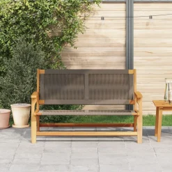 vidaXL Tuinmeubelen Grijs 122 x 78 x 73 cm Massief Acaciahout
