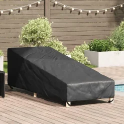 vidaXL Tuinmeubelhoes Zwart 195 x 76 x 82 cm 600D Oxford Stof