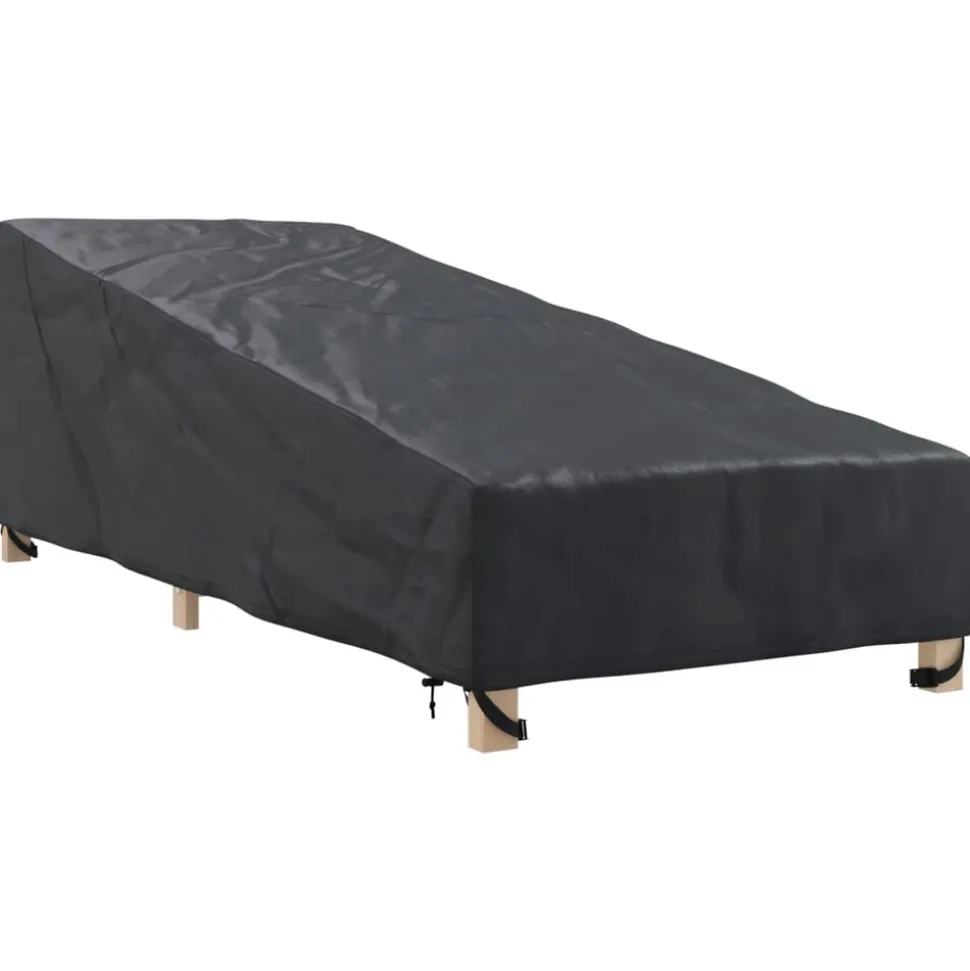 vidaXL Tuinmeubelhoes Zwart 195 x 76 x 82 cm 600D Oxford Stof