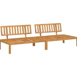 vidaXL Tuinmiddenbanken 2 st pallet massief acaciahout