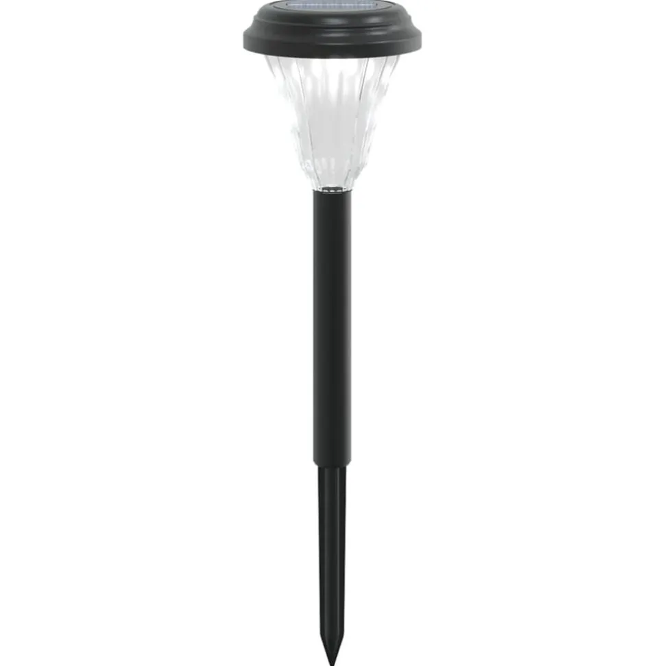 vidaXL Tuinpadverlichting 12 st solar met grondpennen wit