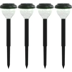 vidaXL Tuinpadverlichting 4 st solar met grondpennen RGB en warmwit