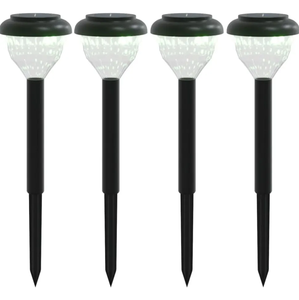 vidaXL Tuinpadverlichting 4 st solar met grondpennen RGB en warmwit