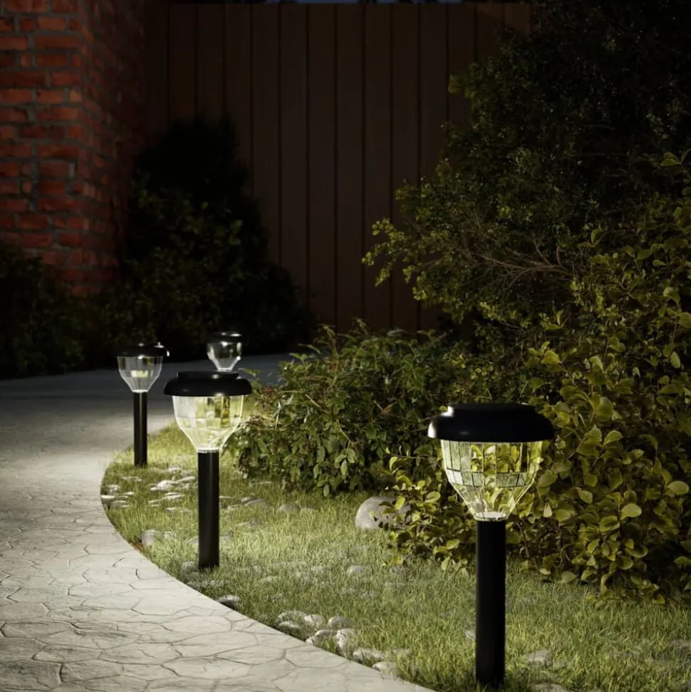 vidaXL Tuinpadverlichting 4 st solar met grondpennen RGB en warmwit