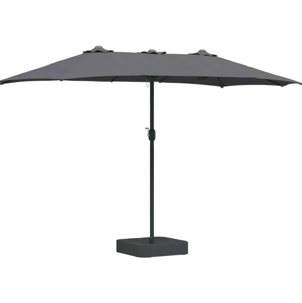 vidaXL Tuinparasol Antraciet 385 x 209 x 244 cm Polyester